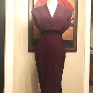 Deep burgundy/plum Vesper Dress